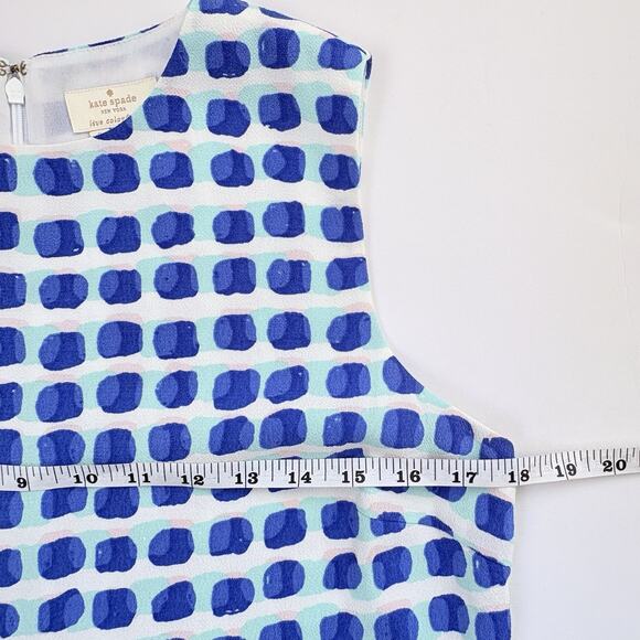KATE SPADE Layered Sleeveless Top Silk Viscose Watercolor Dots Coastal Preppy S - Picture 12 of 12